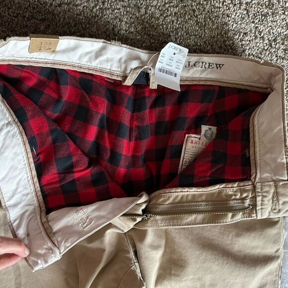 J. Crew Flannel Lined Khaki Pants New Mens Size 30 Outdoor Workwear Warm - Picture 5 of 13